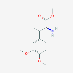 molecular formula C13H19NO4 B011478 methyl (2S)-2-amino-3-(3,4-dimethoxyphenyl)-2-methylpropanoate CAS No. 19728-71-3