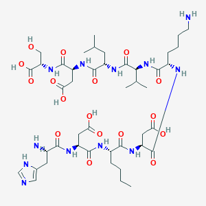 molecular formula C44H72N12O17 B1147826 Nle-antiflammin-2 (antiflammin 2NS) synt hetic>97% CAS No. 135261-87-9