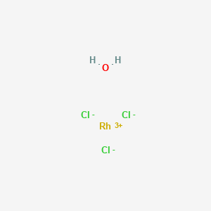 molecular formula Cl₃Rh·xH₂O B1147973 Rhodium(III) Chloride Hydrate CAS No. 20765-98-4