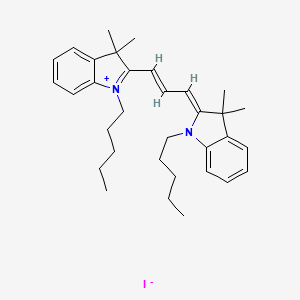 2-[(1E,3Z)-3-(3,3-Dimethyl-1-pentyl-1,3-dihydro-2H-indol-2-ylidene)prop-1-en-1-yl]-3,3-dimethyl-1-pentyl-3H-indol-1-ium iodide