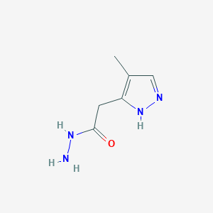 B114798 2-(4-methyl-1H-pyrazol-5-yl)acetohydrazide CAS No. 144677-15-6
