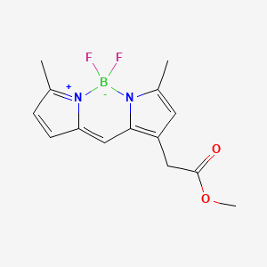 molecular formula C14H15BF2N2O2 B1147986 methyl 2-(2,2-difluoro-4,12-dimethyl-3-aza-1-azonia-2-boranuidatricyclo[7.3.0.03,7]dodeca-1(12),4,6,8,10-pentaen-6-yl)acetate CAS No. 126250-45-1
