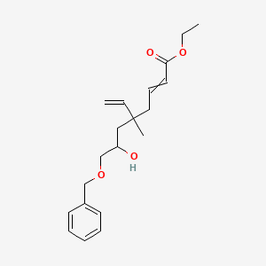 Ethyl 8-(benzyloxy)-5-ethenyl-7-hydroxy-5-methyloct-2-enoate
