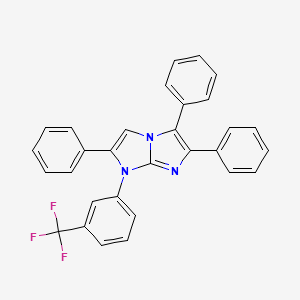 molecular formula C30H20F3N3 B11481092 2,5,6-triphenyl-1-[3-(trifluoromethyl)phenyl]-1H-imidazo[1,2-a]imidazole CAS No. 893781-88-9