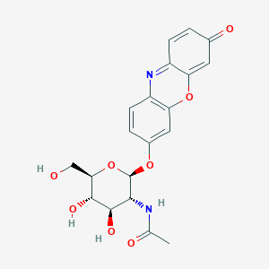 molecular formula C20H20N2O8 B1148124 Resorufinyl 2-acetamido-2-deoxy-beta-D-glucopyranoside CAS No. 124762-32-9