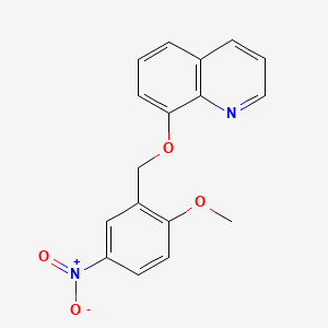 molecular formula C17H14N2O4 B11481295 8-[(2-Methoxy-5-nitrobenzyl)oxy]quinoline 