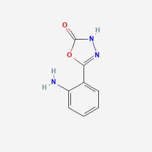 molecular formula C8H7N3O2 B1148130 5-(2-aminophenyl)-3h-1,3,4-oxadiazol-2-one CAS No. 86601-73-2