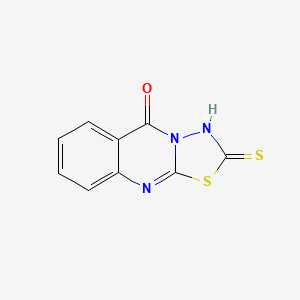 molecular formula C9H5N3OS2 B1148133 2-Thioxo-5H-1,3,4-thiadiazolo[2,3-b]quinazolin-5-one CAS No. 106511-81-3