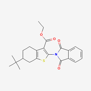 molecular formula C23H25NO4S B11481344 ethyl 6-tert-butyl-2-(1,3-dioxo-1,3-dihydro-2H-isoindol-2-yl)-4,5,6,7-tetrahydro-1-benzothiophene-3-carboxylate 
