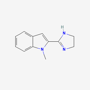 molecular formula C12H13N3 B1148137 2-(4,5-Dihydro-1H-imidazol-2-yl)-1-methyl-1H-indole CAS No. 108796-88-9
