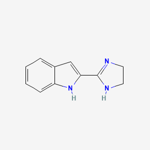 molecular formula C11H11N3 B1148138 2-(4,5-dihydro-1H-imidazol-2-yl)-1H-indole CAS No. 1415702-13-4