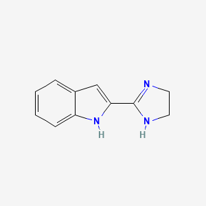 molecular formula C11H11N3 B1148138 1H-吲哚，2-(4,5-二氢-1H-咪唑-2-基)- CAS No. 1415702-13-4
