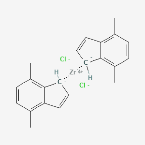 molecular formula C22H22Cl2Zr B1148144 Bis(4,7-dimethylindenyl)zirconium dichloride CAS No. 130408-22-9