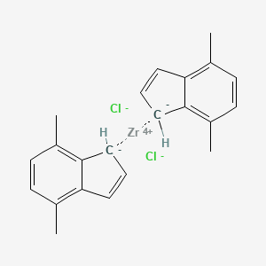 molecular formula C22H22Cl2Zr B1148144 4,7-dimethyl-1H-inden-1-ide;zirconium(4+);dichloride CAS No. 130408-22-9