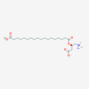molecular formula C₂₅H₄₈ClNO₆ B1148157 Octadecanedioic Acid Mono-L-carnitine Ester CAS No. 123233-50-1