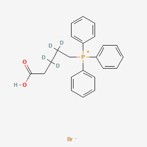 molecular formula C₂₃H₂₀D₄BrO₂P B1148181 (4-Carboxybutyl-d4)triphenylphosphonium Bromide CAS No. 42932-63-8