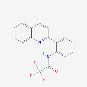 molecular formula C18H13F3N2O B11481818 2,2,2-trifluoro-N-[2-(4-methylquinolin-2-yl)phenyl]acetamide 