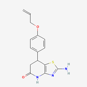molecular formula C15H15N3O2S B11481877 2-amino-7-[4-(prop-2-en-1-yloxy)phenyl]-6,7-dihydro[1,3]thiazolo[4,5-b]pyridin-5(4H)-one 