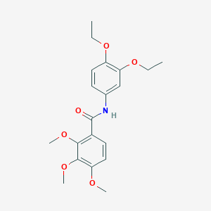 molecular formula C20H25NO6 B11481896 N-(3,4-diethoxyphenyl)-2,3,4-trimethoxybenzamide 