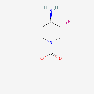 molecular formula C10H19FN2O2 B1148190 (3R,4R)-tert-butyl 4-amino-3-fluoropiperidine-1-carboxylate CAS No. 907544-16-5