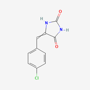 molecular formula C10H7ClN2O2 B1148200 5-[(4-Chlorophenyl)methylidene]imidazolidine-2,4-dione CAS No. 10040-86-5
