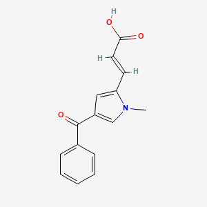 molecular formula C15H13NO3 B1148208 3-(4-benzoyl-1-methyl-1H-pyrrol-2-yl)acrylic acid CAS No. 128843-46-9