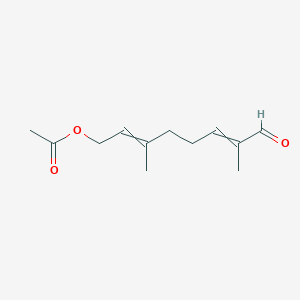 molecular formula C₁₂H₁₈O₃ B1148219 2,6-Octadienal, 8-(acetyloxy)-2,6-dimethyl-, (2E,6E)- CAS No. 37905-02-5