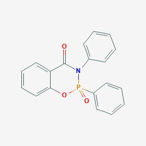 molecular formula C19H14NO3P B114822 2,3-Diphenyl-2,3-dihydro-4H-1,3,2-benzoxazaphosphorin-4-one 2-oxide CAS No. 143000-18-4