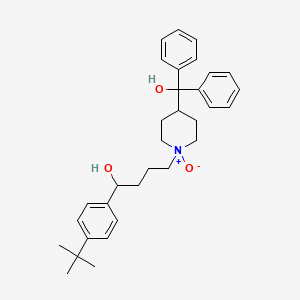 1-(4-Tert-butylphenyl)-4-[4-[hydroxy(diphenyl)methyl]-1-oxidopiperidin-1-ium-1-yl]butan-1-ol