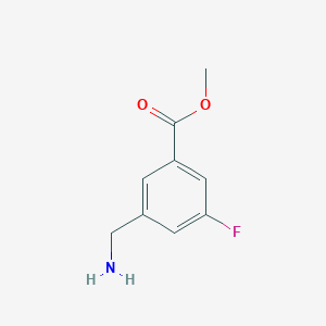 molecular formula C₉H₁₀FNO₂ B1148229 Methyl 3-(aminomethyl)-5-fluorobenzoate CAS No. 886732-31-6