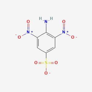 molecular formula C6H4N3O7S- B11482479 4-Amino-3,5-dinitrobenzenesulfonate 