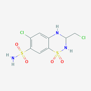 molecular formula C8H9Cl2N3O4S2 B114827 3-Des(allylthio)methyl-3-chloromethyl Althiazide CAS No. 1824-47-1