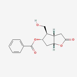 molecular formula C₁₅H₁₆O₅ B1148276 (3AS,4R,5S,6AR)-5-(Benzoyloxy)hexahydro-4-(hydroxymethyl)-2H-cyclopenta[B]furan-2-one CAS No. 53275-53-9