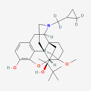 molecular formula C29H37D4NO4 B1148282 (5a,14b,18R)-17-[(2,2-2H2)cyclopropyl(2H2)methyl]-18-[(2S)-2-hydroxy-3,3-dimethylbutan-2-yl]-6-methoxy-18,19-dihydro-4,5-epoxy-6,14-ethenomorphinan-3-ol CAS No. 136781-89-0
