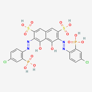 molecular formula C22H16Cl2N4O14P2S2 B1148316 2,7-Naphthalenedisulfonic acid, 3,6-bis[(4-chloro-2-phosphonophenyl)azo]-4,5-dihydroxy- CAS No. 1914-99-4