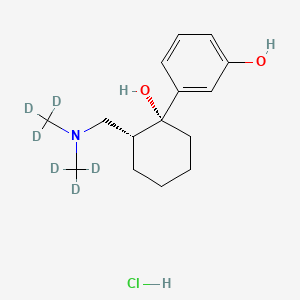 molecular formula C₁₅H₁₈D₆ClNO₂ B1148319 (+)-O-DesMethyl TraMadol-D6 CAS No. 1261393-87-6