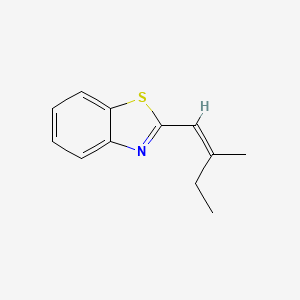 molecular formula C12H13NS B1148322 2-[(1Z)-2-Methyl-1-buten-1-yl]-1,3-benzothiazole CAS No. 1628-62-2