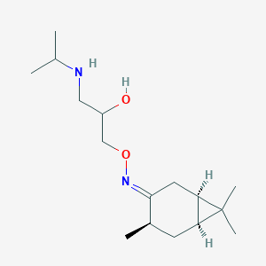 molecular formula C16H30N2O2 B114833 4-(2-Hydroxy-3-(N-isopropylamino)propoxyimino)carane CAS No. 145841-19-6