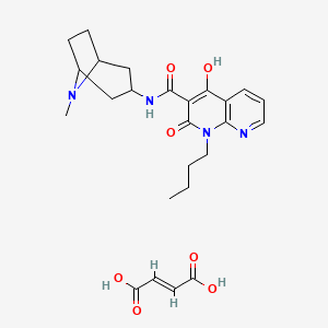 molecular formula C21H28N4O3.C4H4O4 B1148358 (E)-but-2-enedioic acid;1-butyl-4-hydroxy-N-(8-methyl-8-azabicyclo[3.2.1]octan-3-yl)-2-oxo-1,8-naphthyridine-3-carboxamide CAS No. 139094-71-6