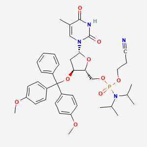 molecular formula C40H49N4O9P B1148372 5/'-O-[(N,N-Diisopropylamino)-(2-cyanoethoxy)phosphinyl]-3/'-O-(4,4/'-dimethoxytrityl)-thymidine CAS No. 134031-86-0