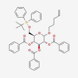 molecular formula C47H48O9Si B1148391 Pent-4-enyl-6-O-T-butyldiphenylsilyl-2,3,4-tri-O-benzoyl-D-glucopyranoside CAS No. 136755-18-5
