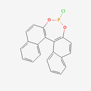 B1148415 4-Chlorodinaphtho[2,1-d:1',2'-f][1,3,2]dioxaphosphepine CAS No. 137156-22-0