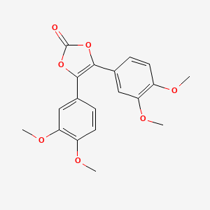 molecular formula C19H18O7 B11484422 4,5-Bis(3,4-dimethoxyphenyl)-1,3-dioxol-2-one 