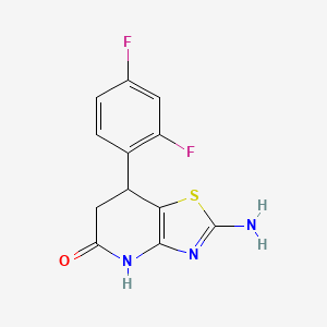 molecular formula C12H9F2N3OS B11484728 2-amino-7-(2,4-difluorophenyl)-6,7-dihydro[1,3]thiazolo[4,5-b]pyridin-5(4H)-one 