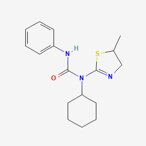 molecular formula C17H23N3OS B11485011 N-Cyclohexyl-N-(5-methyl-4,5-dihydro-1,3-thiazol-2-yl)-N'-phenylurea 