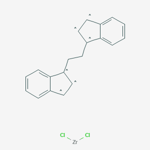 molecular formula C20H16Cl2Zr B114852 Dichlorozirconium;1-(2-inden-1-ylethyl)indene CAS No. 143278-87-9