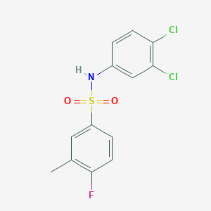 molecular formula C13H10Cl2FNO2S B11485233 N-(3,4-dichlorophenyl)-4-fluoro-3-methylbenzenesulfonamide 