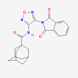 molecular formula C21H20N4O4 B11485285 N-[4-(1,3-Dioxo-2,3-dihydro-1H-isoindol-2-YL)-1,2,5-oxadiazol-3-YL]adamantane-1-carboxamide 