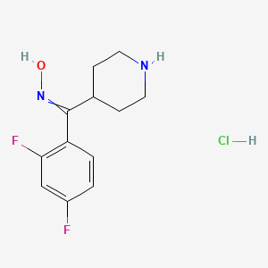molecular formula C12H15ClF2N2O B1148542 (2,4-Difluorophenyl)(piperidin-4-yl)methanone oxime hydrochloride CAS No. 135634-18-3