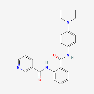 molecular formula C23H24N4O2 B11485649 N-(2-{[4-(diethylamino)phenyl]carbamoyl}phenyl)pyridine-3-carboxamide 